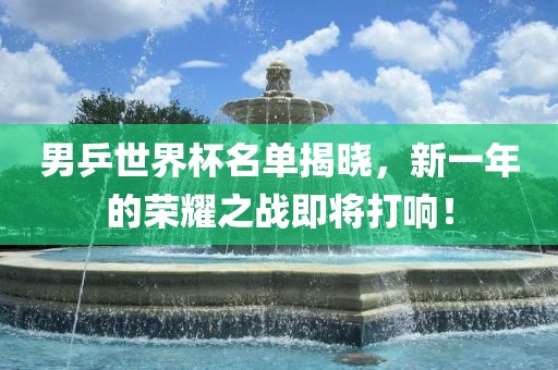 男乒世界杯名单揭晓，新一年的荣耀之战即将打响！