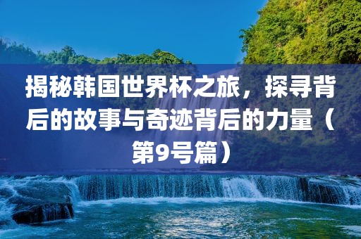 揭秘韩国世界杯之旅，探寻背后的故事与奇迹背后的力量（第9号篇）
