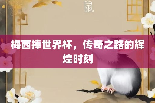 梅西捧世界杯，传奇之路的辉煌时刻