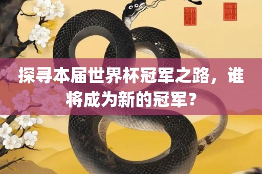 探寻本届世界杯冠军之路，谁将成为新的冠军？