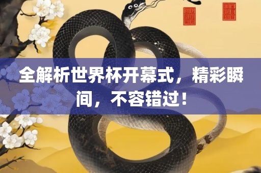 全解析世界杯开幕式，精彩瞬间，不容错过！