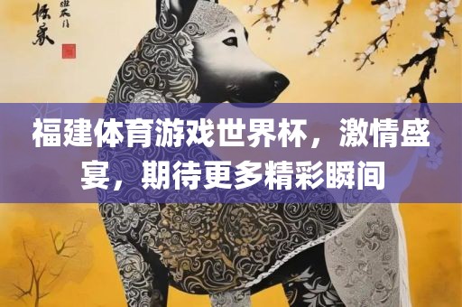 福建体育游戏世界杯，激情盛宴，期待更多精彩瞬间