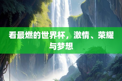 看最燃的世界杯，激情、荣耀与梦想