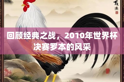 回顾经典之战，2010年世界杯决赛罗本的风采