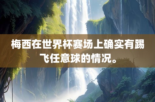 梅西在世界杯赛场上确实有踢飞任意球的情况。