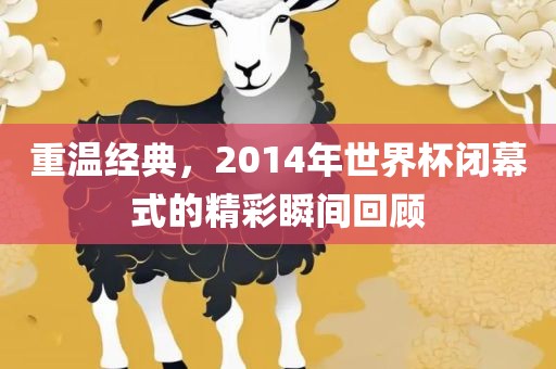 重温经典，2014年世界杯闭幕式的精彩瞬间回顾