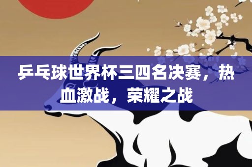 乒乓球世界杯三四名决赛，热血激战，荣耀之战