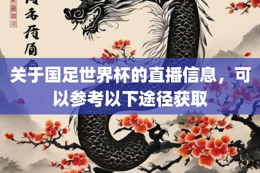 关于国足世界杯的直播信息，可以参考以下途径获取