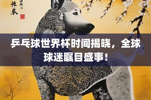 乒乓球世界杯时间揭晓，全球球迷瞩目盛事！