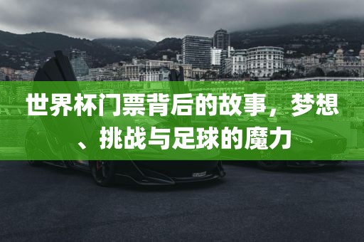 世界杯门票背后的故事，梦想、挑战与足球的魔力