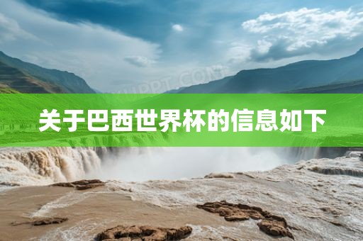 关于巴西世界杯的信息如下