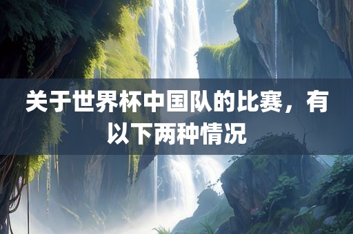 关于世界杯中国队的比赛，有以下两种情况