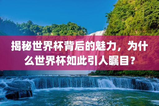 揭秘世界杯背后的魅力，为什么世界杯如此引人瞩目？