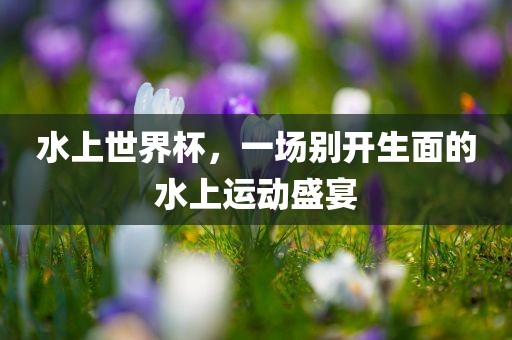 水上世界杯，一场别开生面的水上运动盛宴