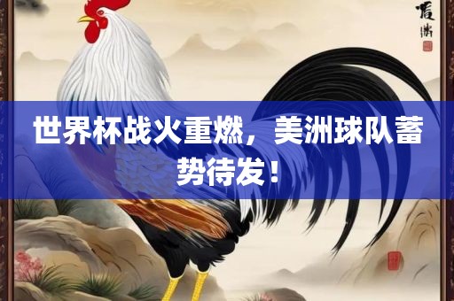 世界杯战火重燃，美洲球队蓄势待发！