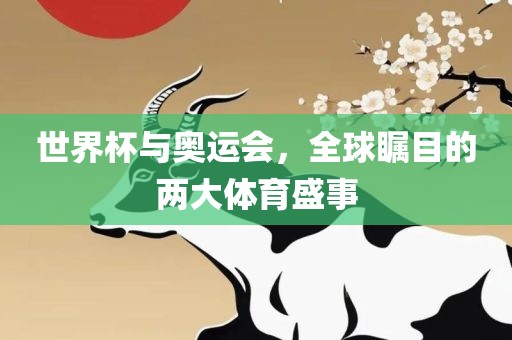 世界杯与奥运会，全球瞩目的两大体育盛事