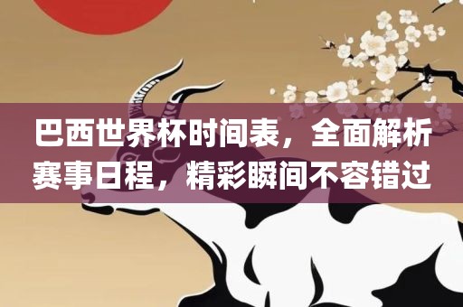 巴西世界杯时间表，全面解析赛事日程，精彩瞬间不容错过