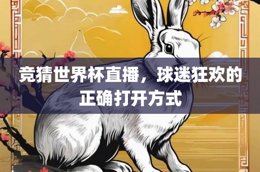 竞猜世界杯直播，球迷狂欢的正确打开方式