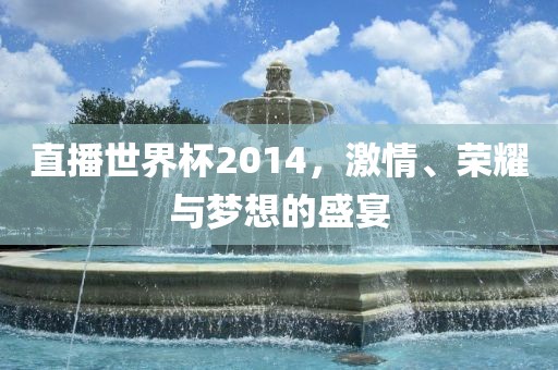 直播世界杯2014，激情、荣耀与梦想的盛宴