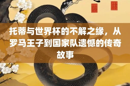 托蒂与世界杯的不解之缘，从罗马王子到国家队遗憾的传奇故事
