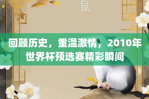 回顾历史，重温激情，2010年世界杯预选赛精彩瞬间