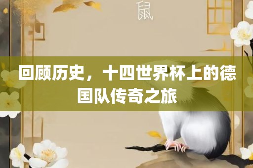 回顾历史，十四世界杯上的德国队传奇之旅