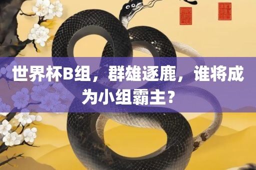世界杯B组，群雄逐鹿，谁将成为小组霸主？