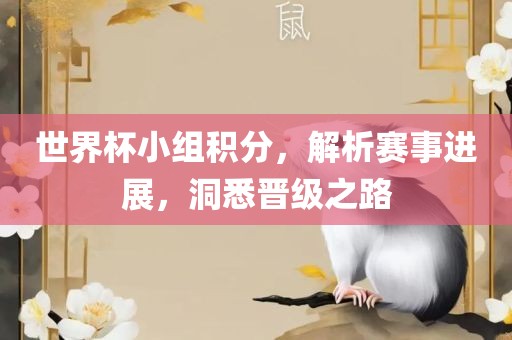 世界杯小组积分，解析赛事进展，洞悉晋级之路