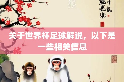 关于世界杯足球解说，以下是一些相关信息