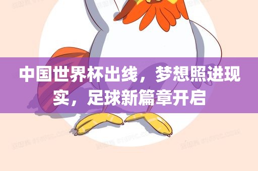 中国世界杯出线，梦想照进现实，足球新篇章开启