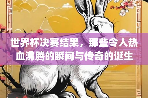 世界杯决赛结果，那些令人热血沸腾的瞬间与传奇的诞生