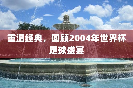 重温经典，回顾2004年世界杯足球盛宴