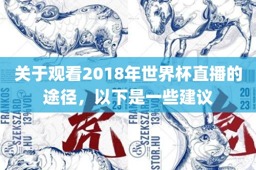 关于观看2018年世界杯直播的途径，以下是一些建议
