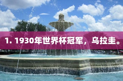 1. 1930年世界杯冠军，乌拉圭。