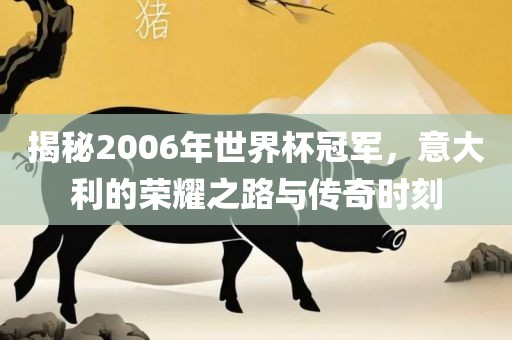 揭秘2006年世界杯冠军，意大利的荣耀之路与传奇时刻