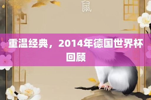 重温经典，2014年德国世界杯回顾