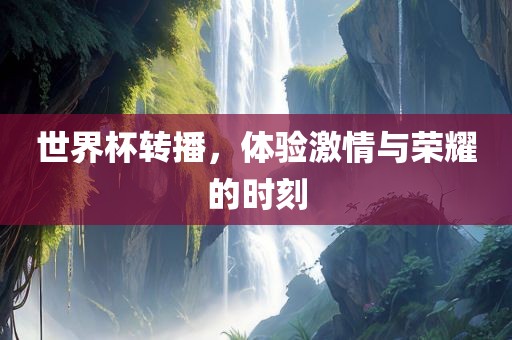 世界杯转播，体验激情与荣耀的时刻