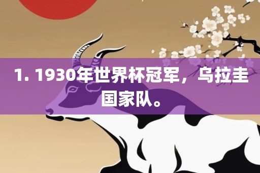 1. 1930年世界杯冠军，乌拉圭国家队。
