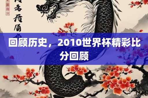 回顾历史，2010世界杯精彩比分回顾