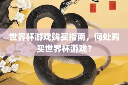 世界杯游戏购买指南，何处购买世界杯游戏？
