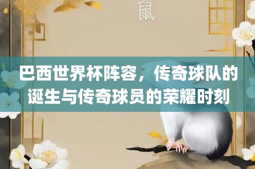 巴西世界杯阵容，传奇球队的诞生与传奇球员的荣耀时刻