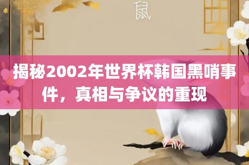 揭秘2002年世界杯韩国黑哨事件，真相与争议的重现