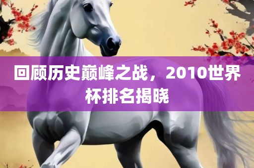 回顾历史巅峰之战，2010世界杯排名揭晓