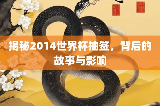 揭秘2014世界杯抽签，背后的故事与影响