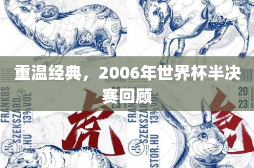 重温经典，2006年世界杯半决赛回顾