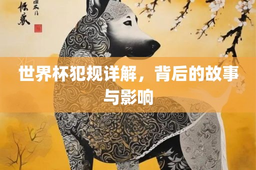 世界杯犯规详解，背后的故事与影响