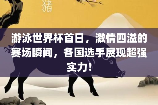 游泳世界杯首日，激情四溢的赛场瞬间，各国选手展现超强实力！