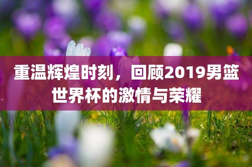 重温辉煌时刻，回顾2019男篮世界杯的激情与荣耀