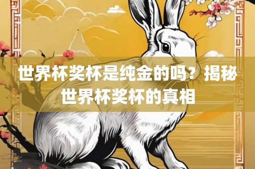 世界杯奖杯是纯金的吗？揭秘世界杯奖杯的真相
