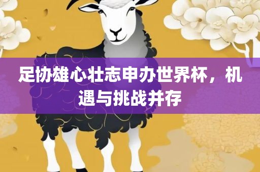 足协雄心壮志申办世界杯，机遇与挑战并存